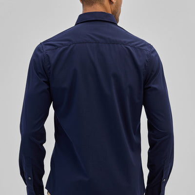 Dark Blue Slim Fit Stretch Shirt