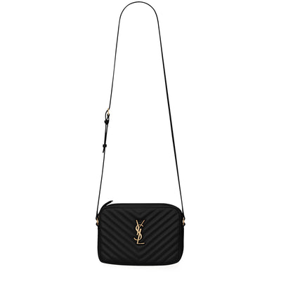 Saint Laurent Quilted Leather Lou Black Camera Bag