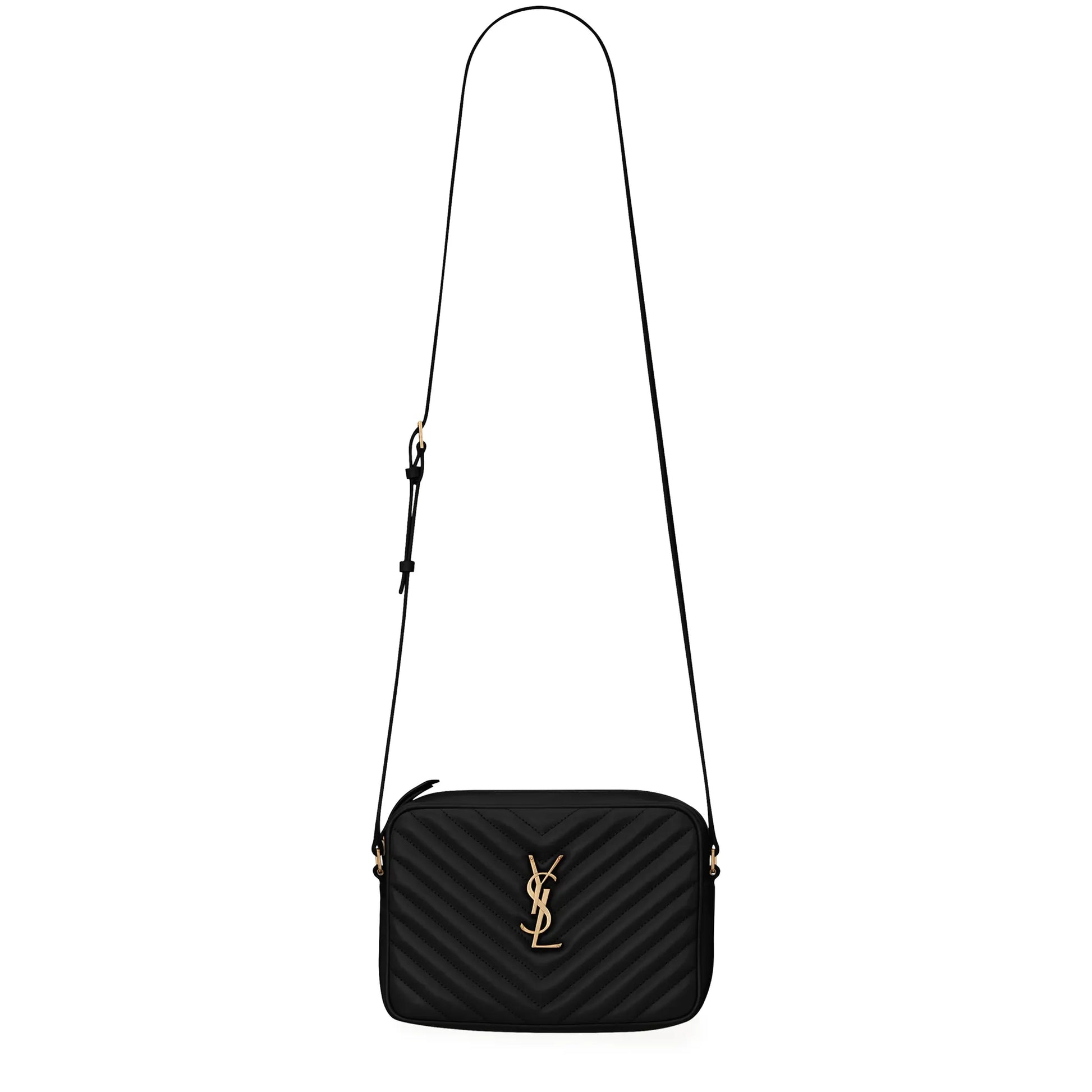 Saint Laurent Quilted Leather Lou Black Camera Bag