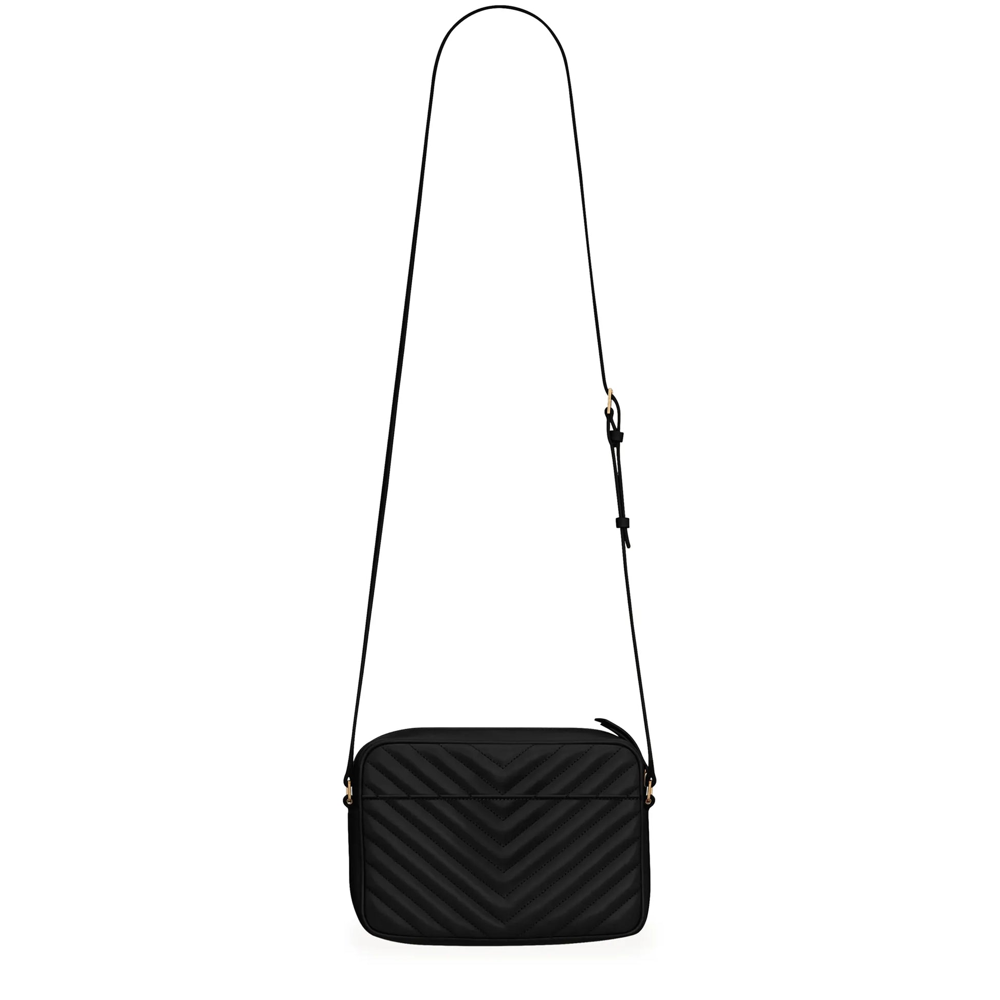 Saint Laurent Quilted Leather Lou Black Camera Bag