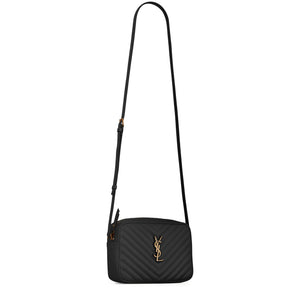 Saint Laurent Quilted Leather Lou Black Camera Bag