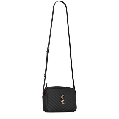 Saint Laurent Quilted Leather Lou Black Camera Bag