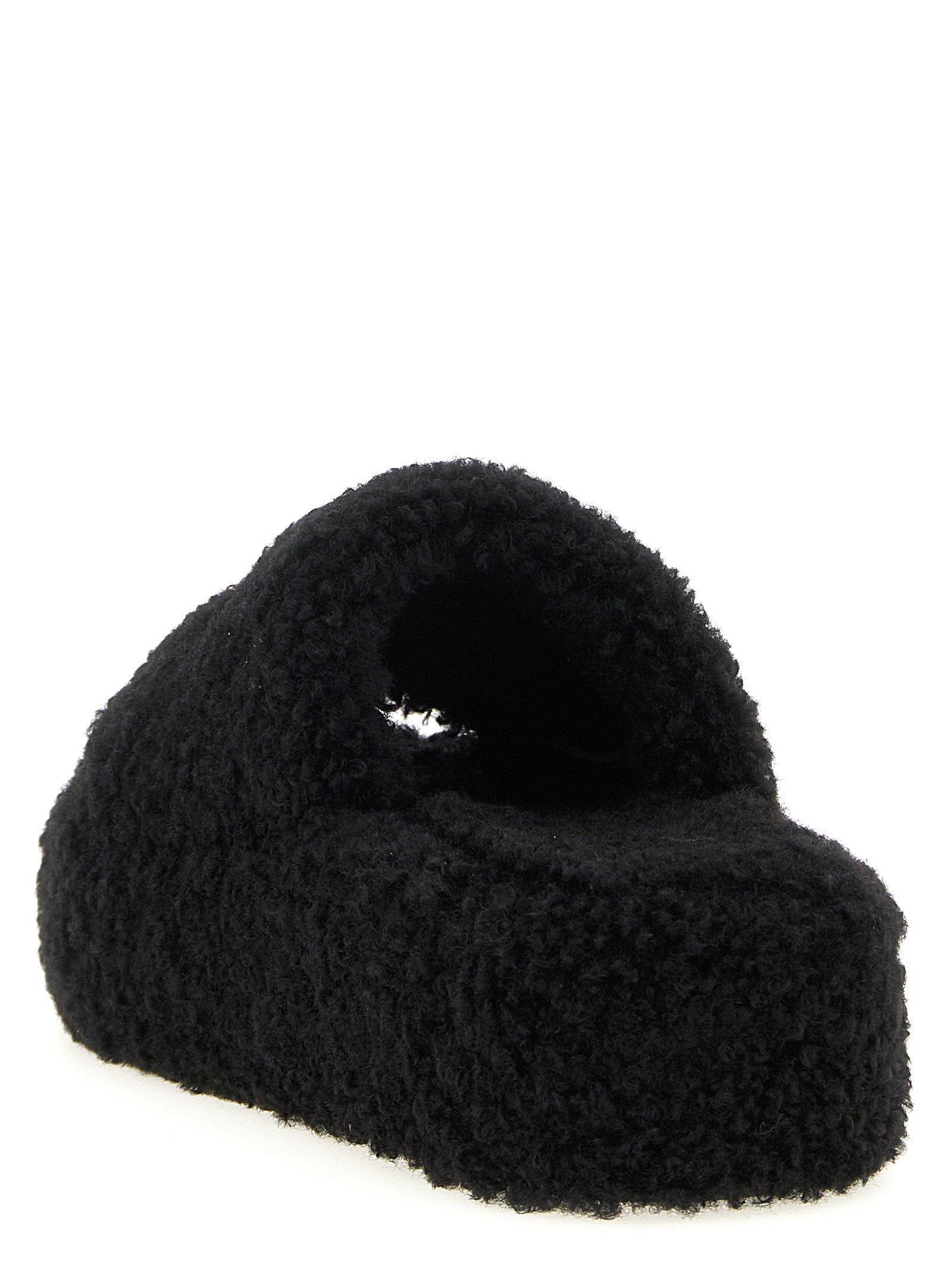 Balenciaga Furry Platform Slides