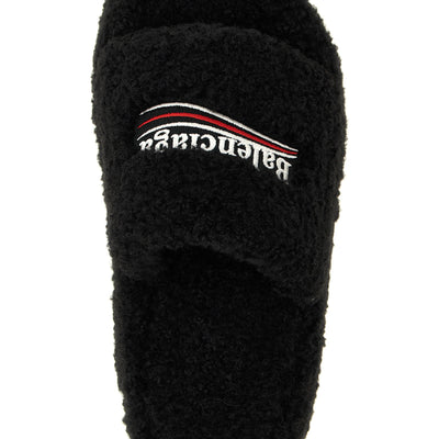Balenciaga Furry Platform Slides