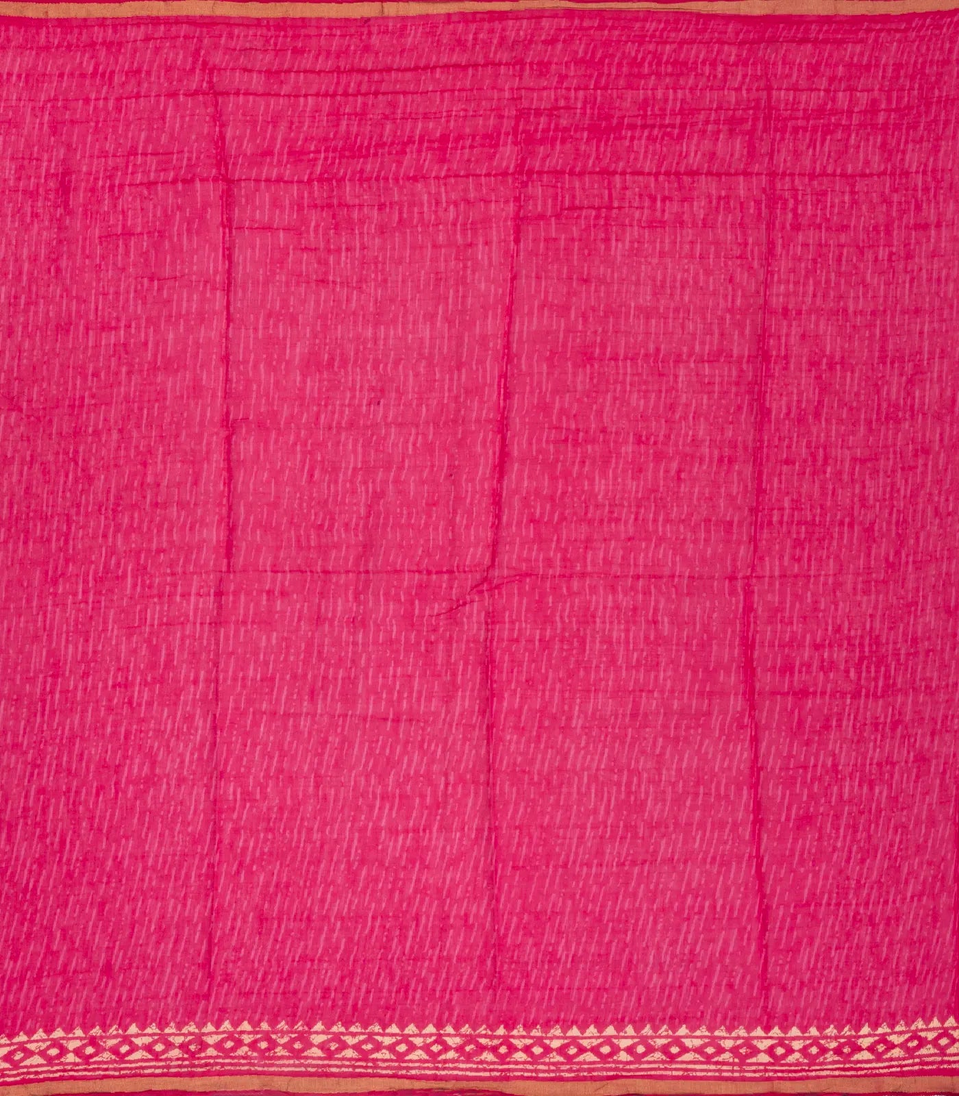 Pink Woven Jaipur Cotton Saree With Printed Beige Floral Motifs