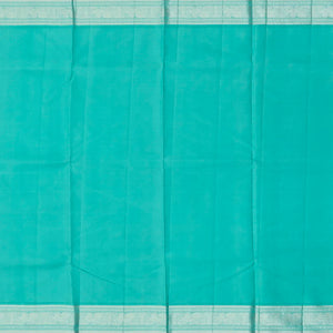 Bubblegum Pink Handloom Kanchipuram Korvai Silk Saree With Turquoise Border