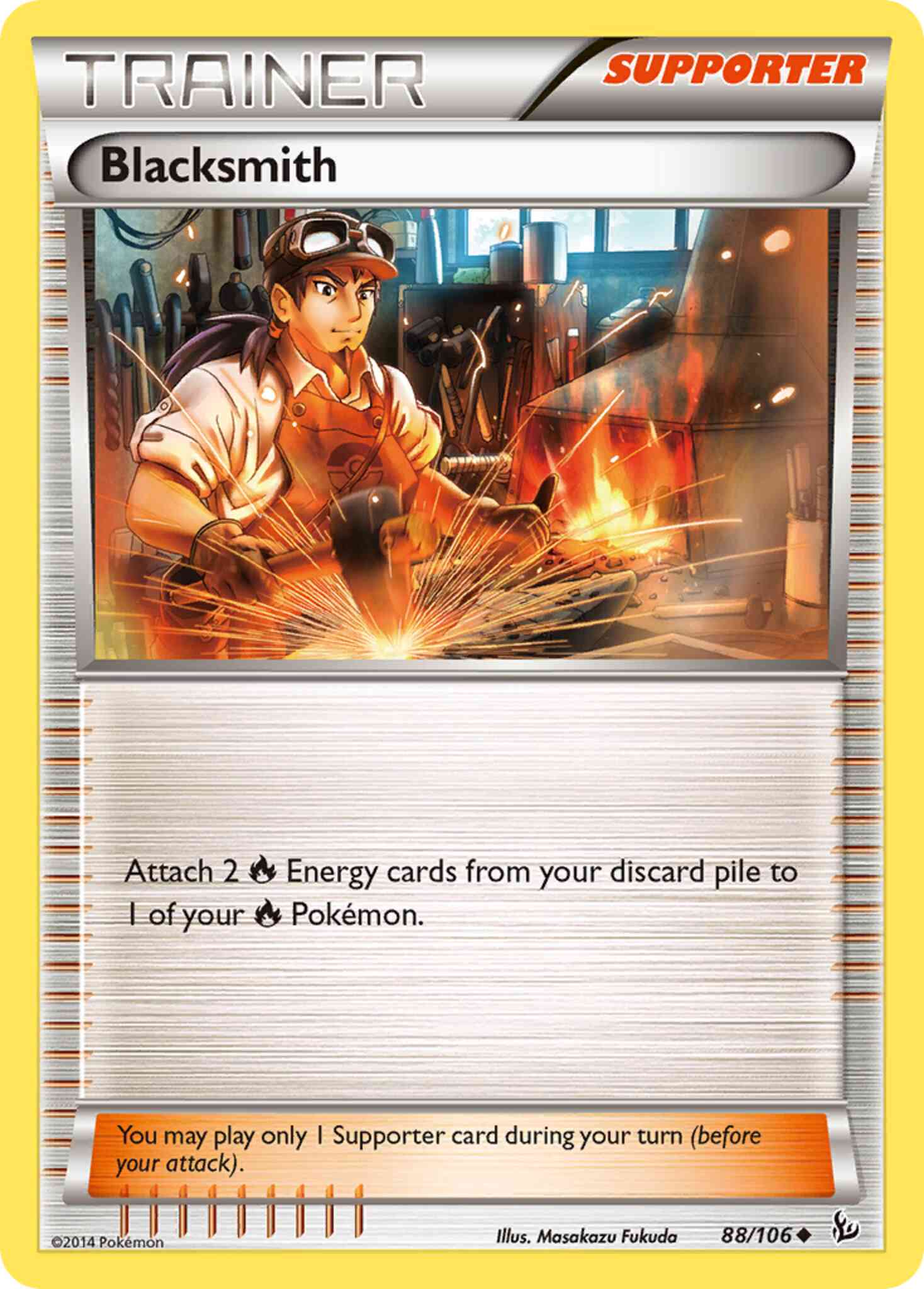 Blacksmith - 88/106 - Uncommon [xy2-88] [Reverse Holo]