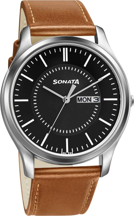 Essentials Black Dial Analog Men