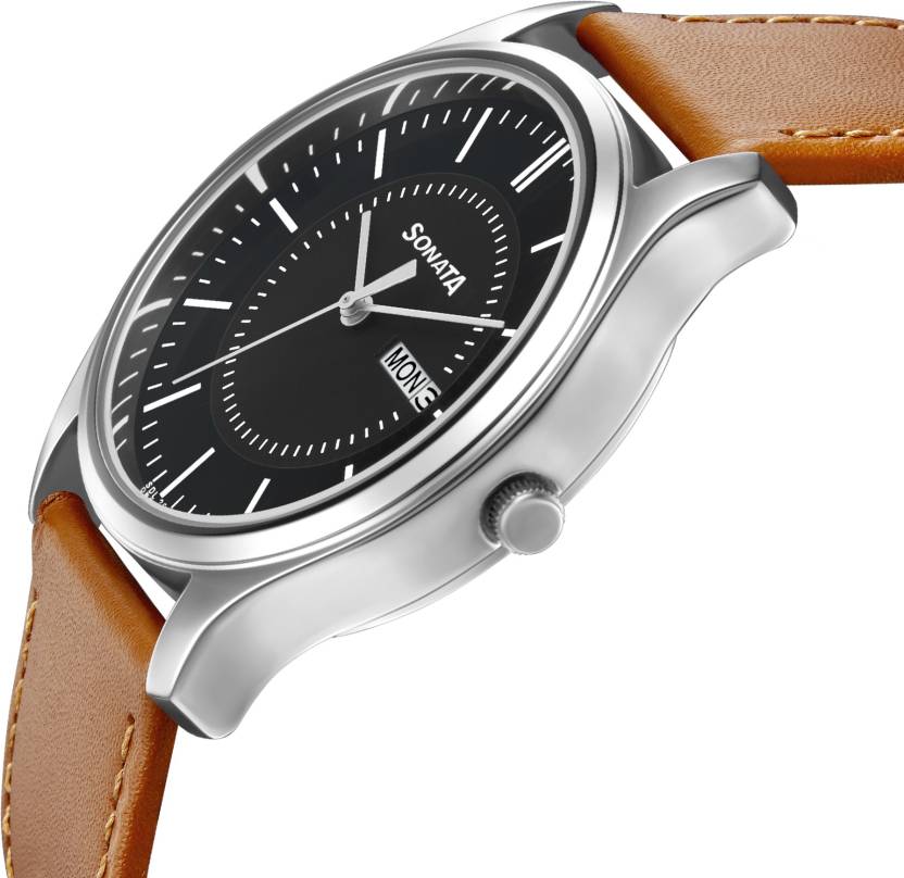Essentials Black Dial Analog Men