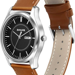 Essentials Black Dial Analog Men