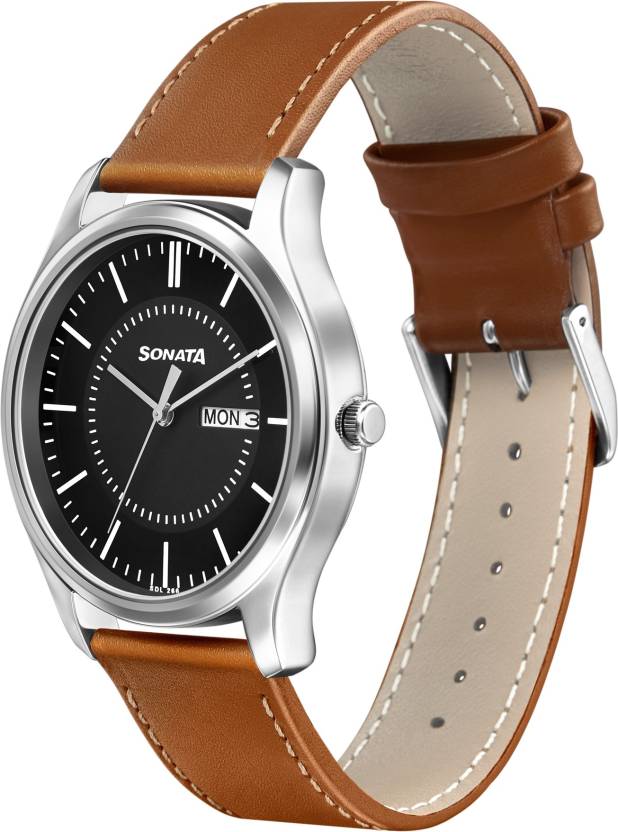 Essentials Black Dial Analog Men