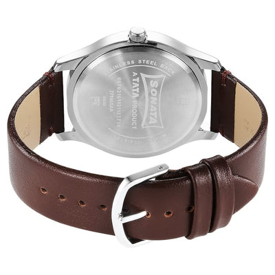 Camo White Analog Dial & Leather Strap