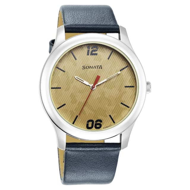 Camo Brown Analog Dial & Leather Strap