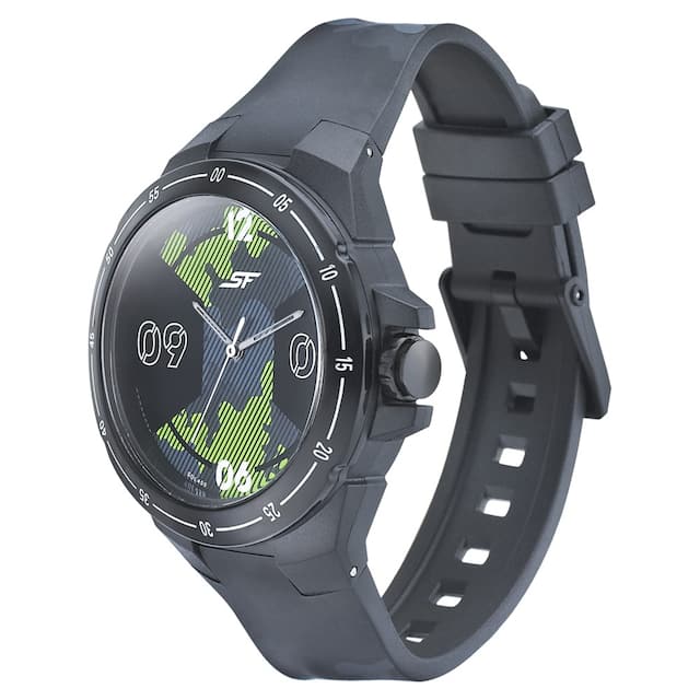 SF Turbo Black & Green Dial Plastic Strap