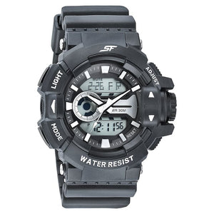 SF Hustler Black Analog-Digital PU Strap