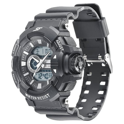 SF Hustler Black Analog-Digital PU Strap