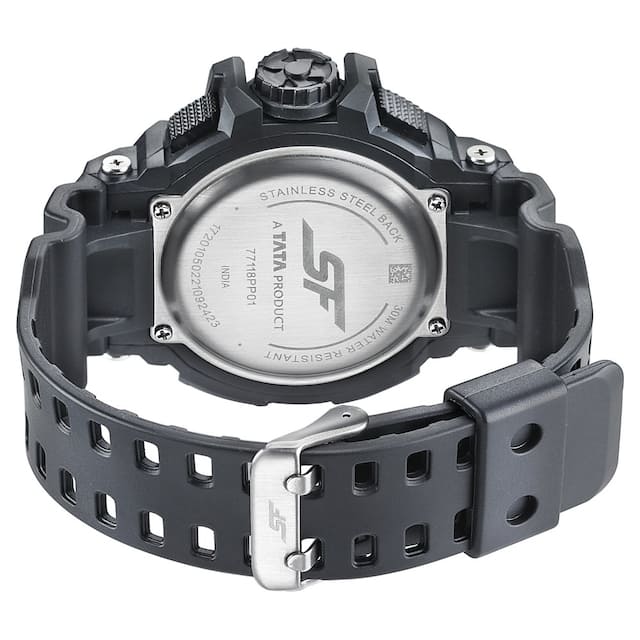 SF Hustler Black Analog-Digital PU Strap