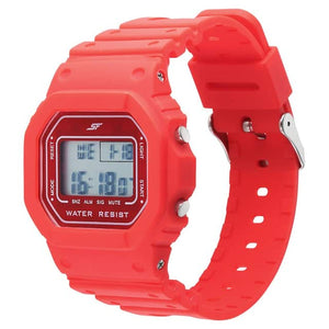 Hexa Red Digital Dial Polyurethane Strap