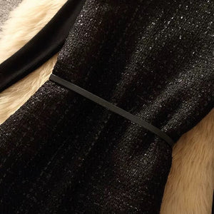 Lola Set of Top and Woolen Tweed Dress