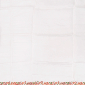 Cream Woven Organza Silk Saree With Embroidered Floral Motifs