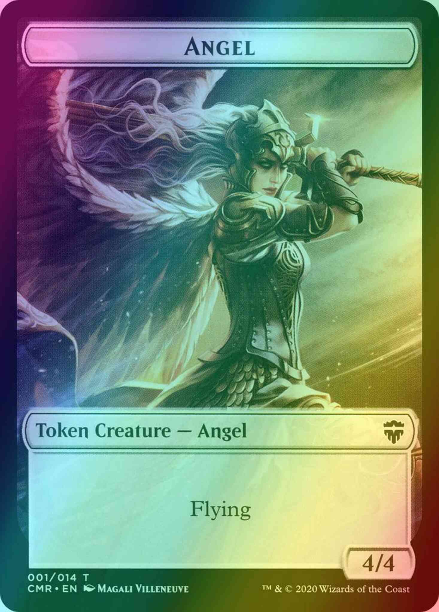 Angel Token (01) // Treasure Token (12) [Commander Legends Tokens] [Foil]
