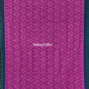 Purple Bird Design Odisha Ikat Sambalpuri Cotton Saree