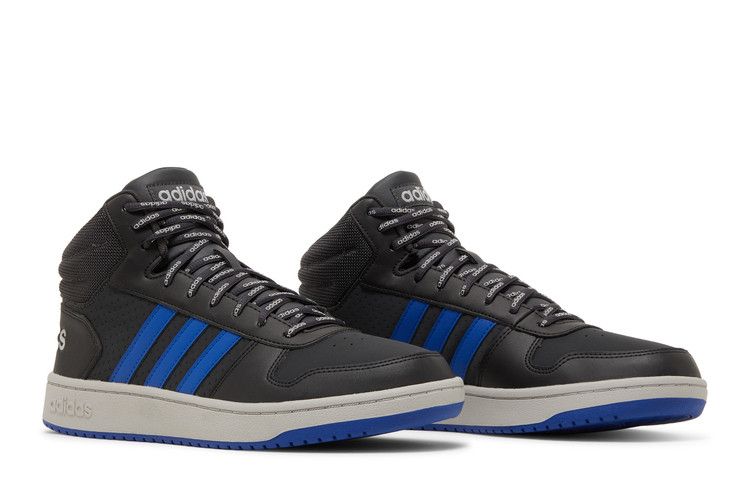 adidas Hoops 2.0 Mid Carbon Royal Blue