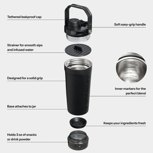 Stanley The Activate Shaker Bottle | 20 OZ Black 2.0