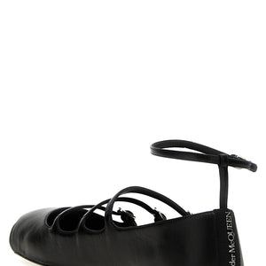 Alexander McQueen Leather Strap Ballet Flats
