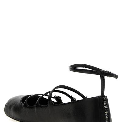 Alexander McQueen Leather Strap Ballet Flats