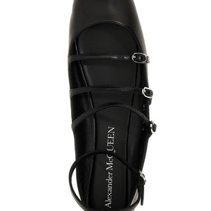 Alexander McQueen Leather Strap Ballet Flats