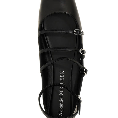 Alexander McQueen Leather Strap Ballet Flats