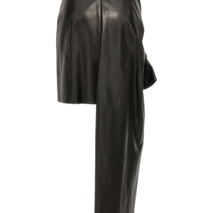 Alexander McQueen Maxi Bow Leather Skirt