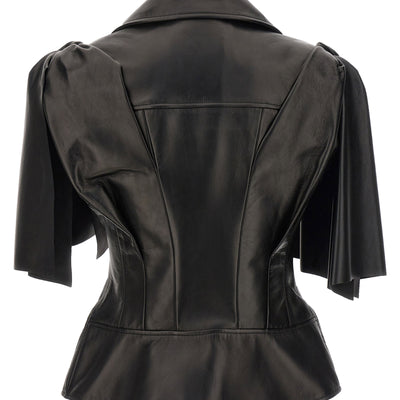 Alexander McQueen Bow Knot Biker Vest