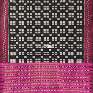 Black Maroon Odisha Ikat Contemporary Silk Saree