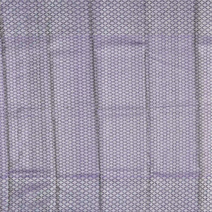 Grey Handloom Kanchipuram Silk Saree With Peacock Border