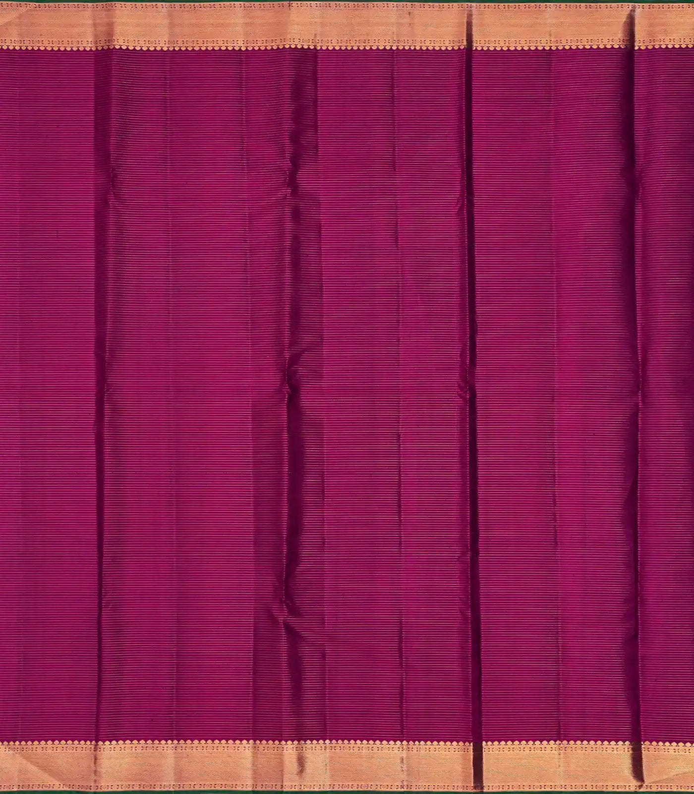 Dark Purple Handloom Kanchipuram Silk Saree With Stripes & Annam Buttas