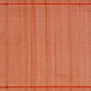 Rust Handloom Kanchi Cotton Saree With Checks