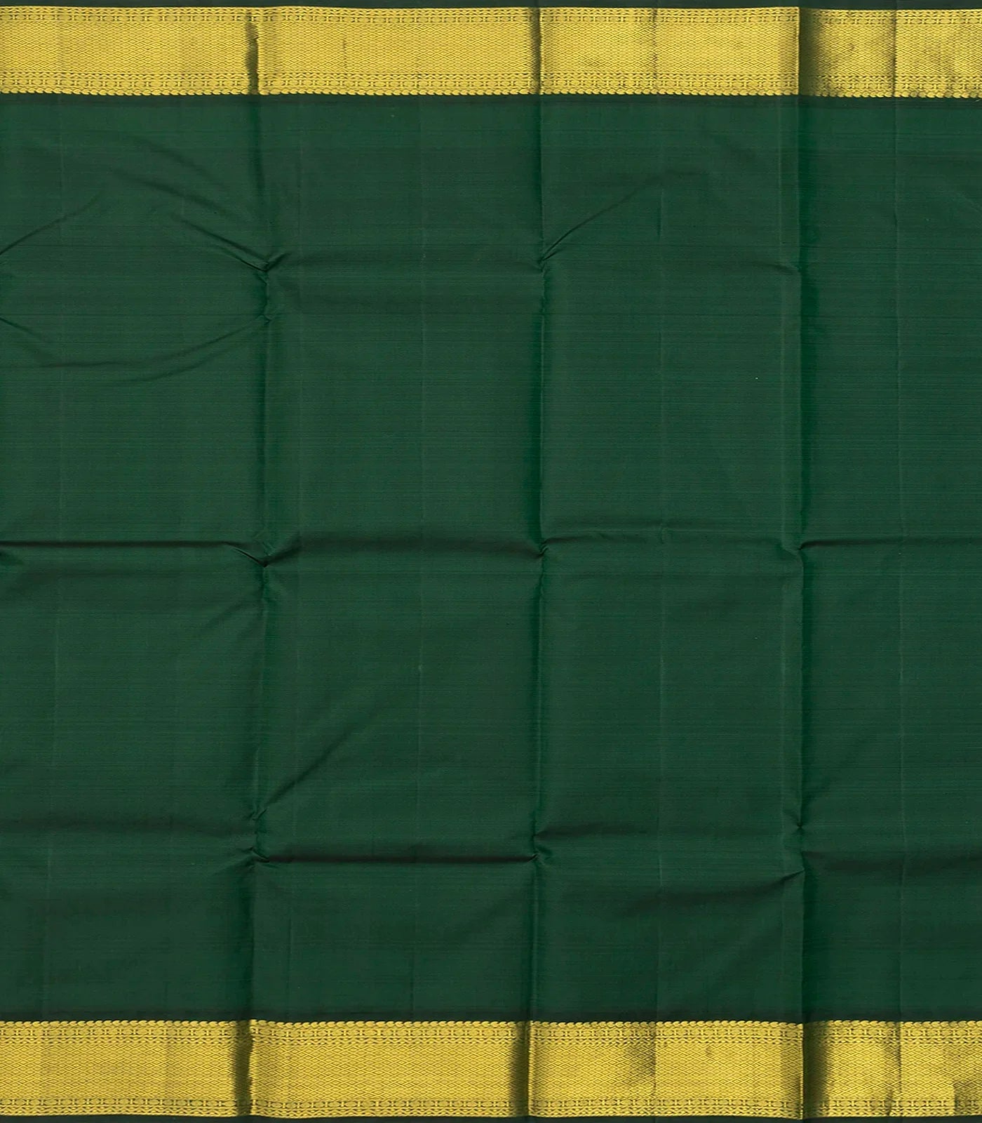 Sandal Handloom Kanchipuram Korvai Silk Saree With Green Border
