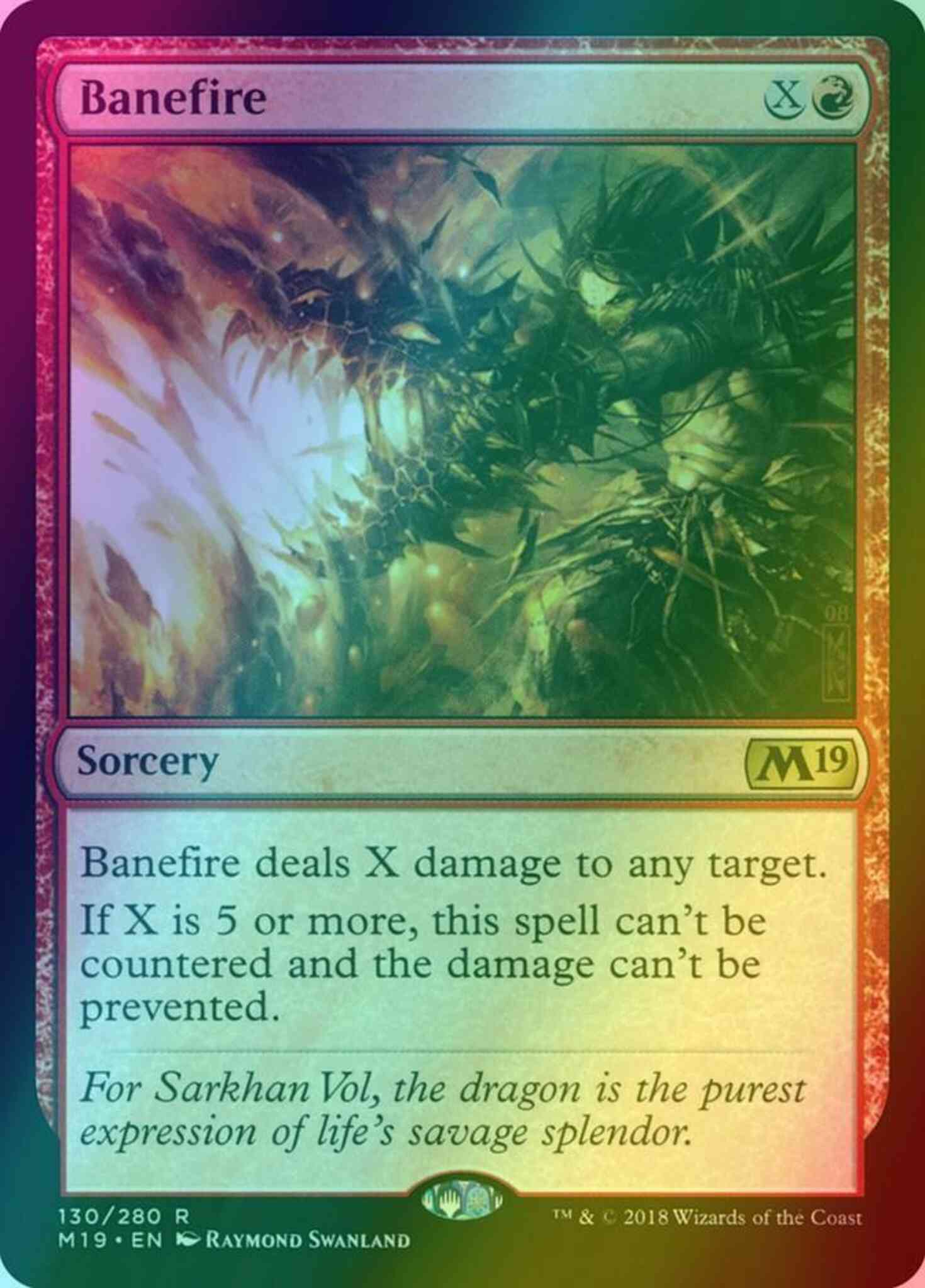 Banefire [130] [Core Set 2019] [Foil]