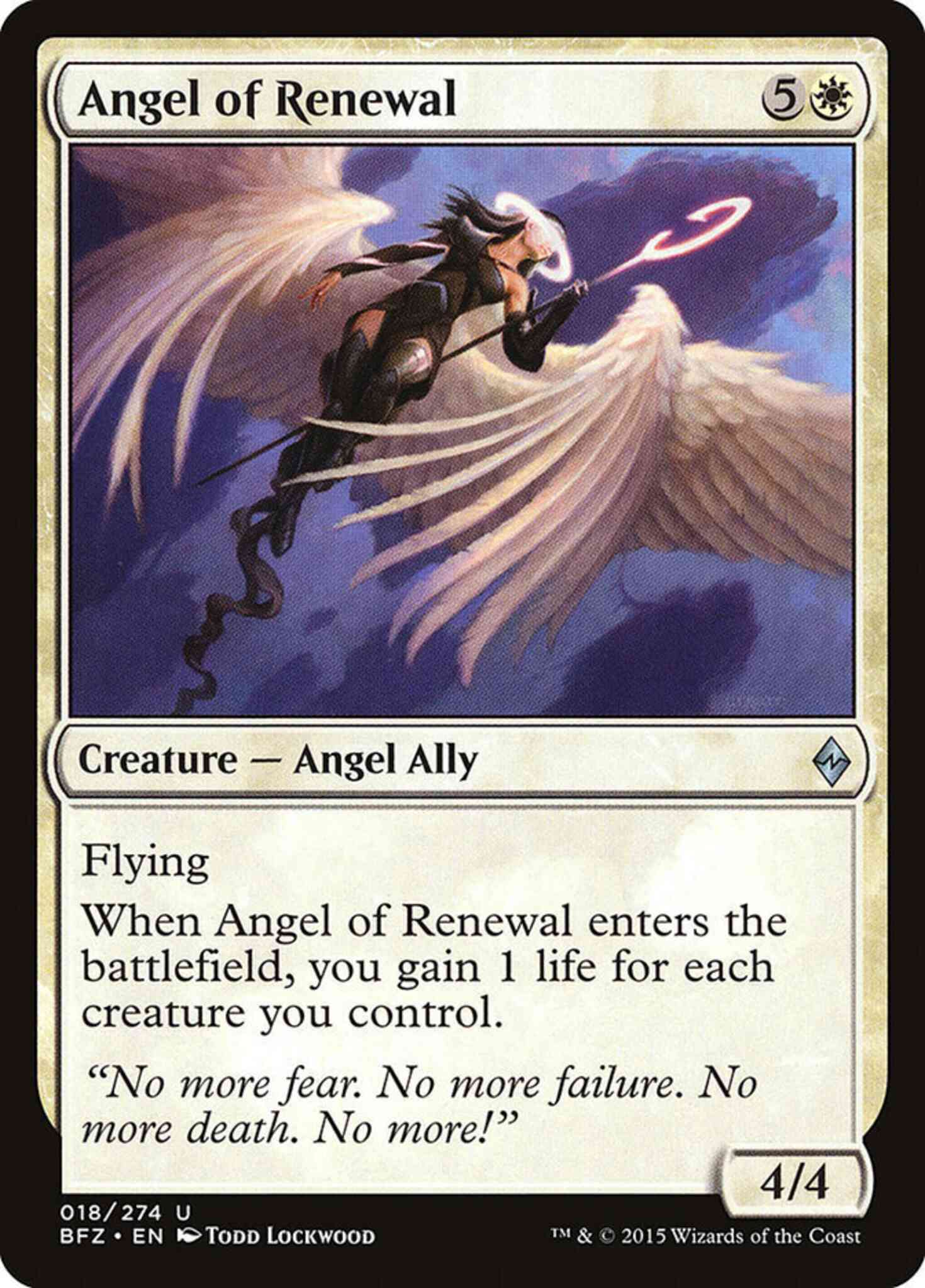 Angel of Renewal [18] [Battle for Zendikar] [Non-Foil]
