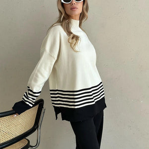 Ariana Striped Premium Winter Coord Set - Tracksuit
