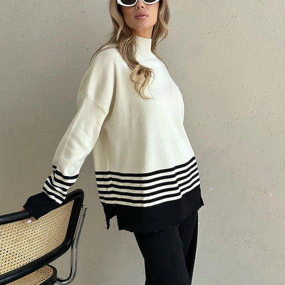 Ariana Striped Premium Winter Coord Set - Tracksuit