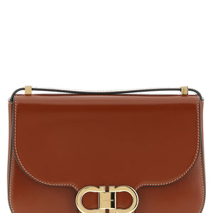 Ferragamo Double Gancini Closure Shoulder Bag