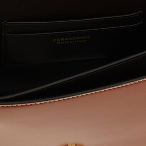 Ferragamo Double Gancini Closure Shoulder Bag