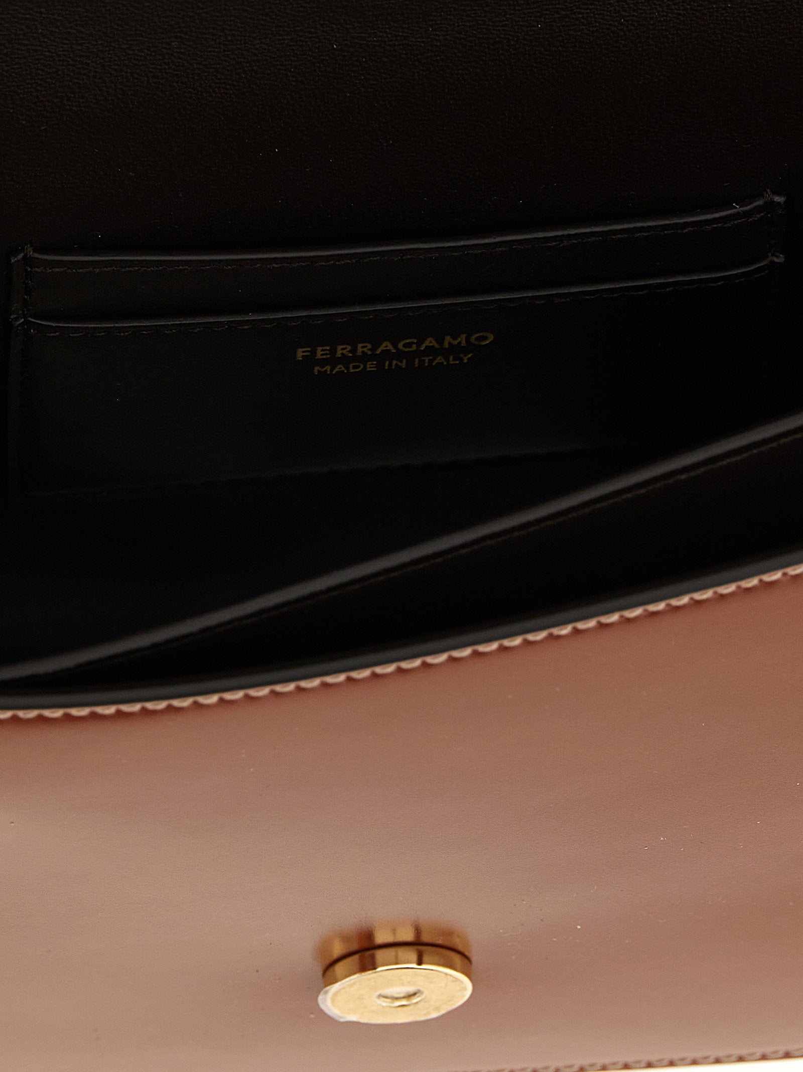Ferragamo Double Gancini Closure Shoulder Bag