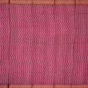 Maroon Woven Chanderi Cotton Saree With Zari Border