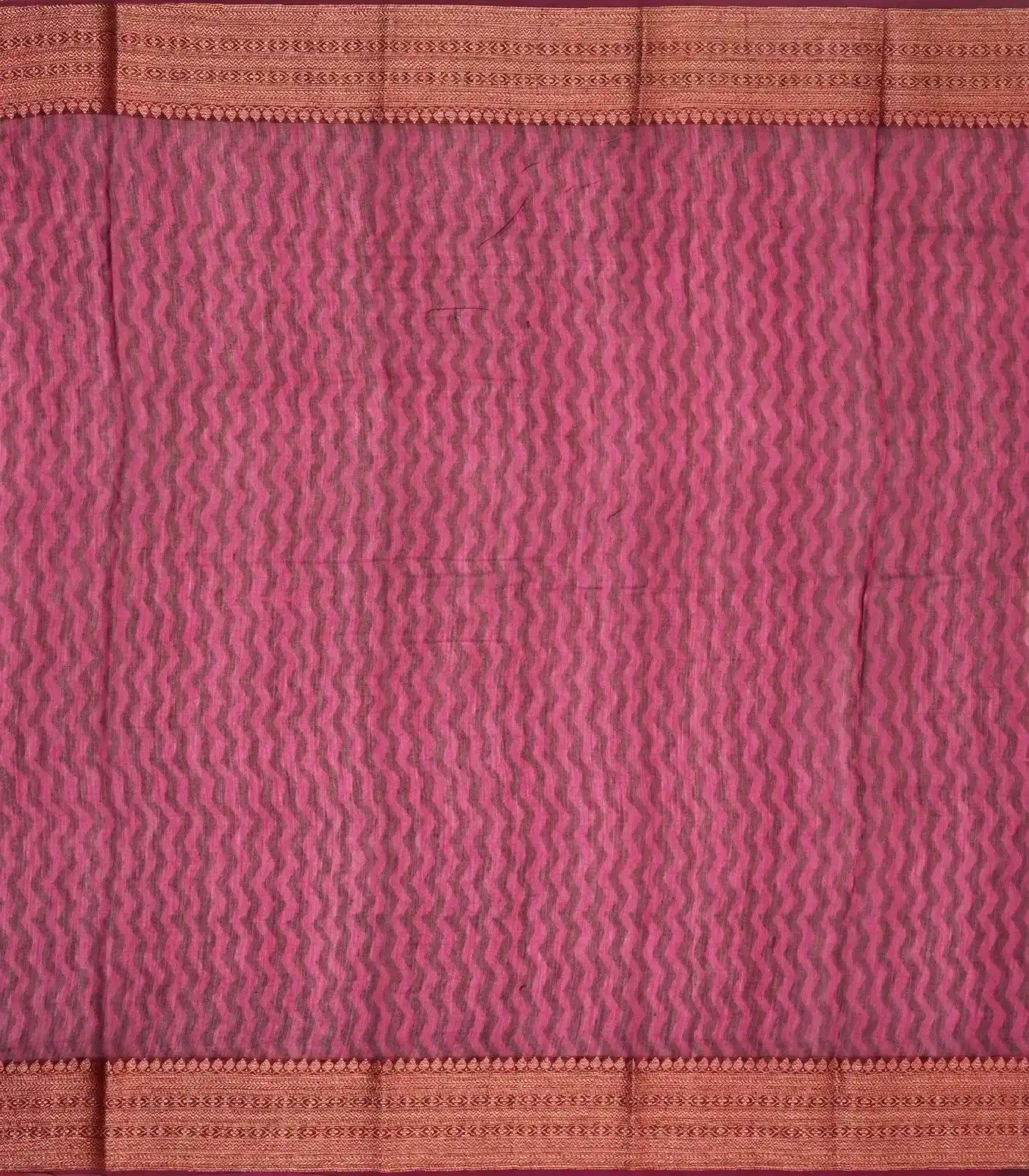 Maroon Woven Chanderi Cotton Saree With Zari Border