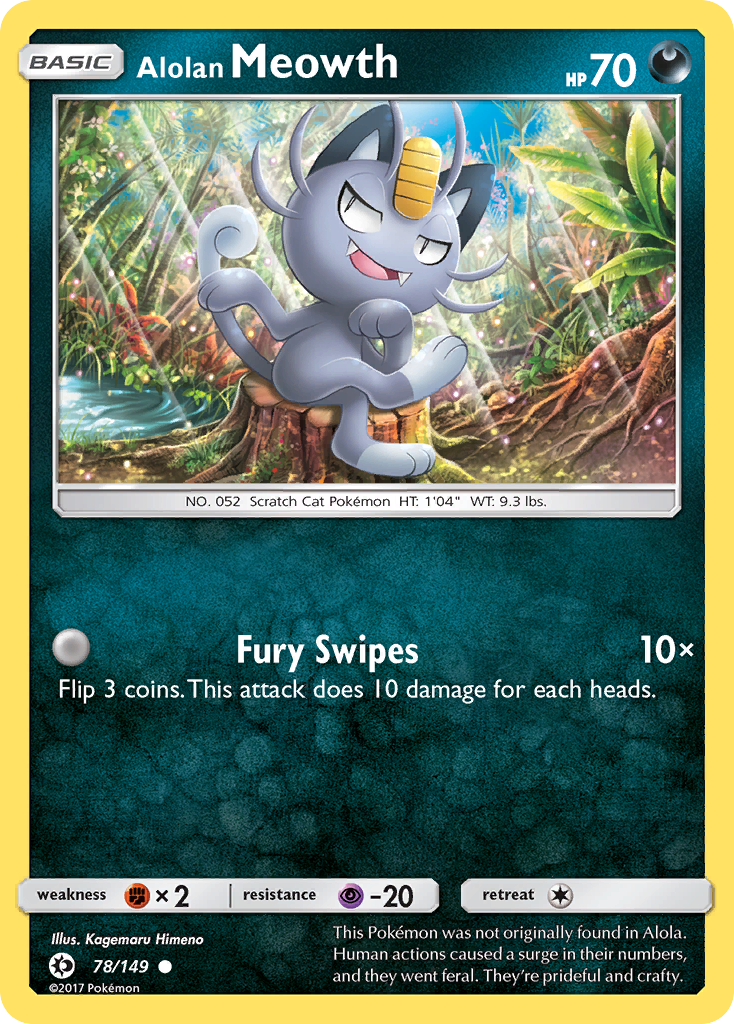 Alolan Meowth - 78/149 - Common