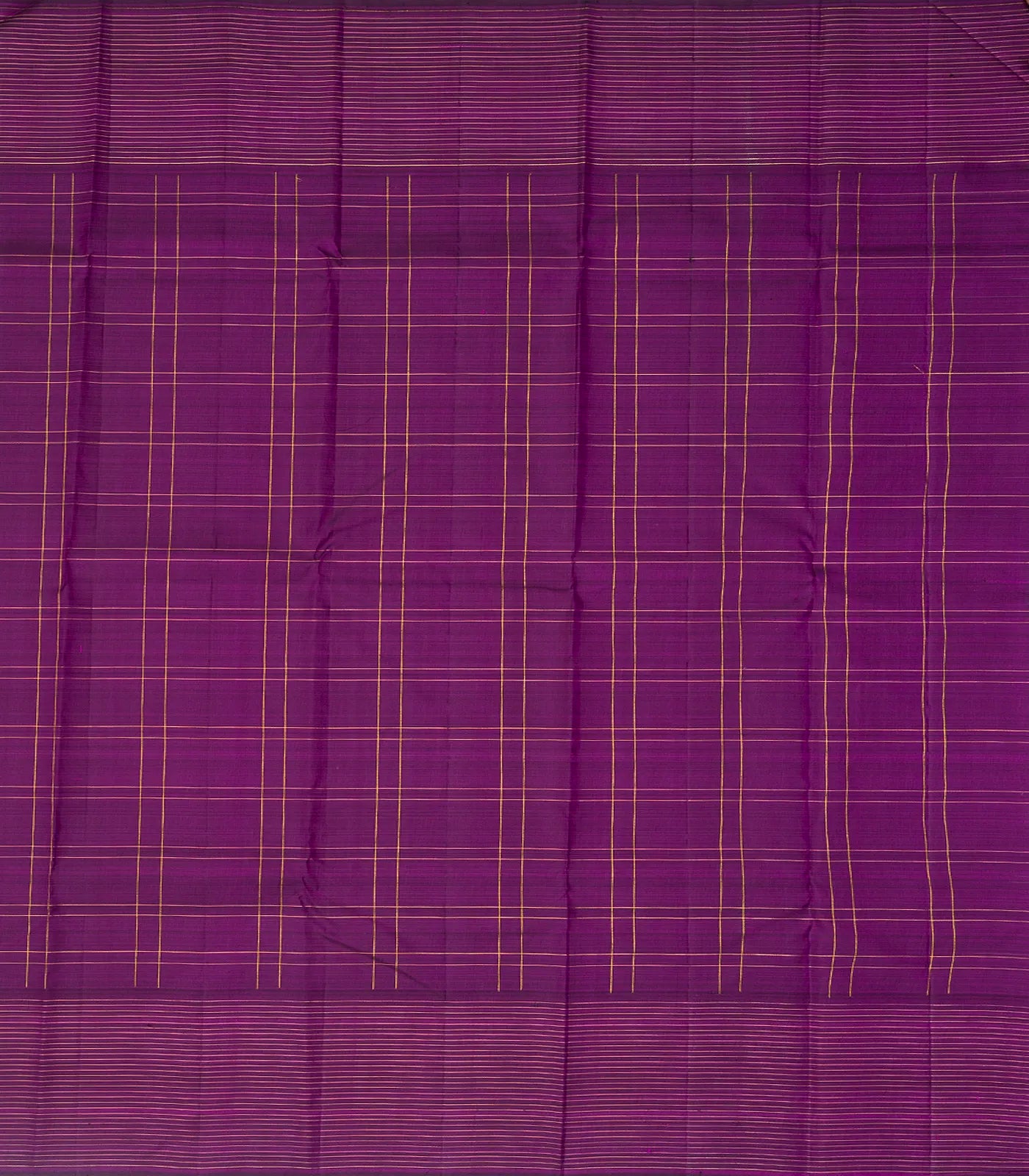 Turquoise Handloom Kanchipuram Korvai Silk Saree With Checks